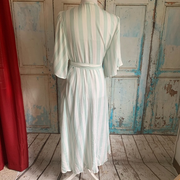 Striped wrap dress / cover up - Picture 2 of 3